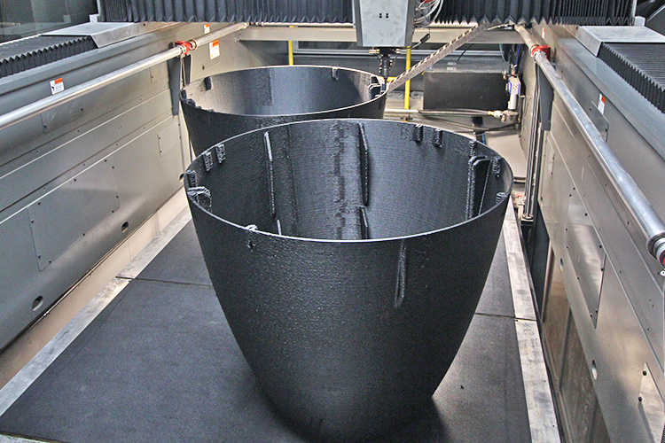 3D printed thermoplastic composite parts
